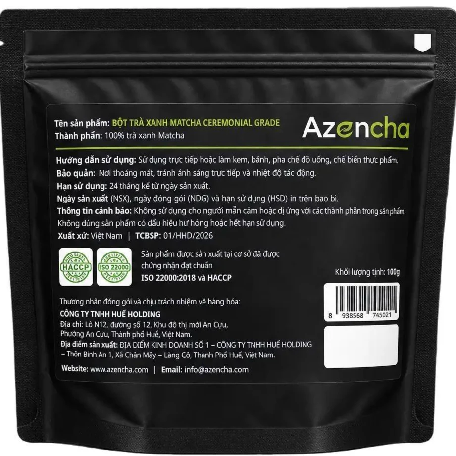 Bột Matcha Azencha Ceremonial Grade 100g - ảnh 2