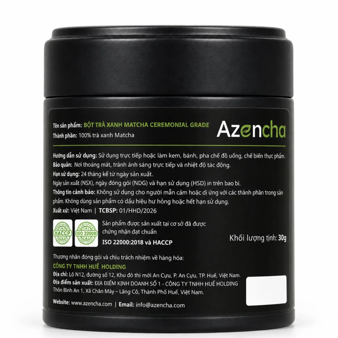 Bột Matcha Azencha Ceremonial Cao Cấp Hộp Thiếc 30g - ảnh 2
