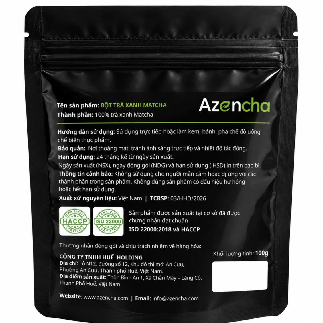 Bột Matcha Azencha Premium Grade 100g - ảnh 2