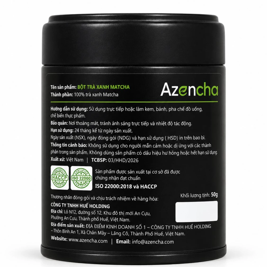 Bột Matcha Azencha Premium Hộp Thiếc 50g - ảnh 2